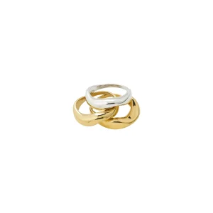 NOVA rings 3-in-1 set, gold-plated