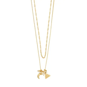 BETWEEN necklace 2-in-1 gold-plated