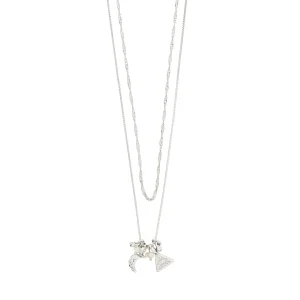 BETWEEN necklace 2-in-1 silver-plated