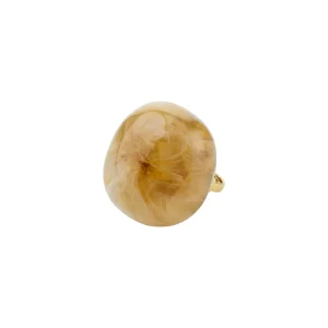 AASE ring creamy/gold-plated