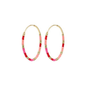 ALISON earrings pink, gold-plated