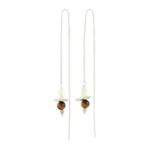 SEQUOIA chain earrings silver-plated